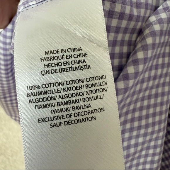 Ralph Lauren Men's XL Slim Fit Purple Check Button-Down Shirt Stretch Cotton - Picture 8 of 8